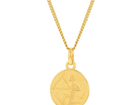 9ct Yellow Gold Zodiac Sagittarius Pendant For Discount