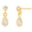 9ct Gold Filled Cubic Zirconia Drop Stud Earrings Online