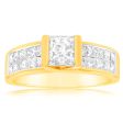 18ct Yellow Gold  Princess Celia  Ring With 2 Carats Of Diamonds For Discount