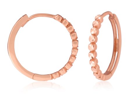 9ct Rose Gold Hoop Patterned Earrings Online Hot Sale