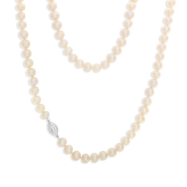 White Freshwater Strand 60cm Pearl Necklace Sale