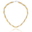 Sterling Silver Yellow And White Two Tone V 40.5cm Chain on Sale