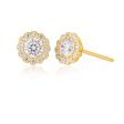 9ct Yellow Gold Zirconia Round 6mm Studs Online