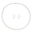 Sterling Silver White Freshwater Pearl Chain & Earring Boxed Set Online Sale