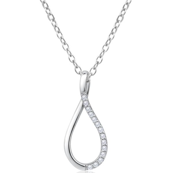 9ct Magnificent White Gold Diamond Pendant For Discount