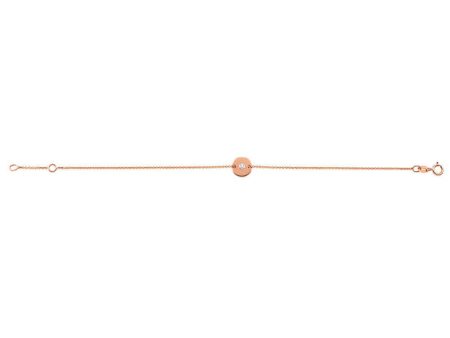 9ct Rose Gold Diamond Bracelet For Sale