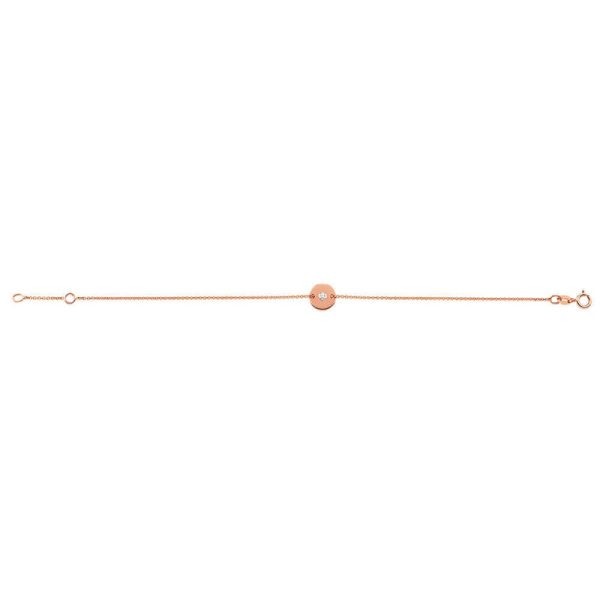 9ct Rose Gold Diamond Bracelet For Sale