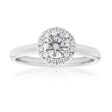 18ct White Gold Solitaire with 1 2 Carat Certified Centre Diamond Sale