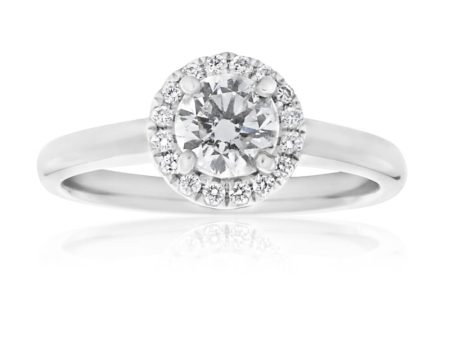 18ct White Gold Solitaire with 1 2 Carat Certified Centre Diamond Sale