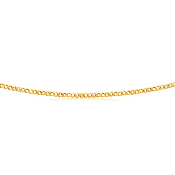 9ct Yellow Solid Gold 50cm 70 Gauge Curb Chain For Cheap