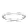 9ct White Gold 2mm High Dome Ring Online Hot Sale