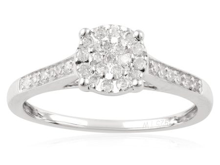 1 CARAT LOOK  Diamond Ring 0.15 Carat with Brilliant Cut Diamonds in Sterling Silver Online Sale