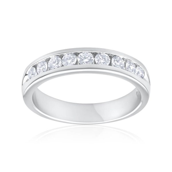 1 2 Carat Flawless Cut 18ct White Gold Diamond Ring Cheap