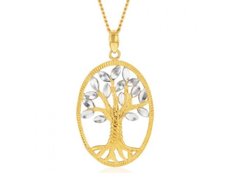 9ct Yellow Gold Tree Of Life Pendant Hot on Sale