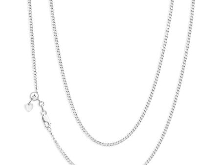 9ct Radiant White Gold Silver Filled Curb Chain Online Hot Sale