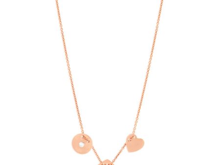 9ct Rose Gold Diamond Pendant Discount