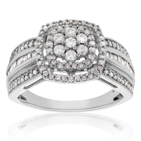 10ct White Gold 3 4 Carat Diamond Ring Sale