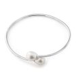 Sterling Silver 8-10mm Freshwater Pearl Bangle Online Hot Sale