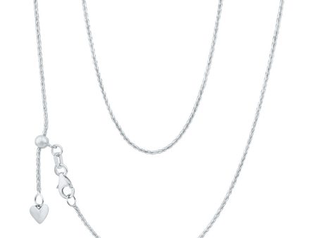 9ct Alluring White Gold Wheat Chain For Sale