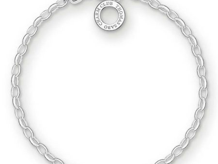 Sterling Silver Thomas Sabo Charm Club Fine Belcher Bracelet 17cm Online now