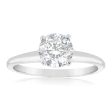 14ct White Gold 1 Carat Brilliant Cut Diamond Solitaire Ring in Knife Edge Setting Online