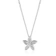 Sterling Silver Zirconia Flower Pendant Sale