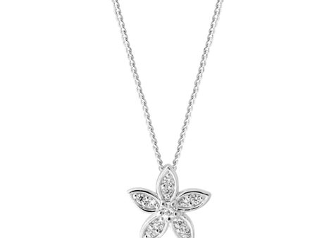 Sterling Silver Zirconia Flower Pendant Sale