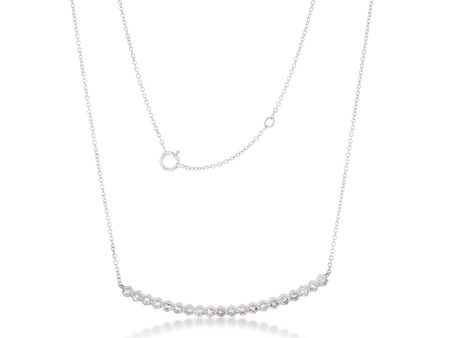 14ct White Gold 1 2 Carat Diamond 45cm Chain With 20 Diamonds For Cheap