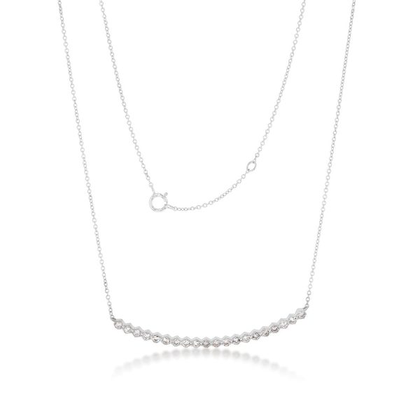 14ct White Gold 1 2 Carat Diamond 45cm Chain With 20 Diamonds For Cheap