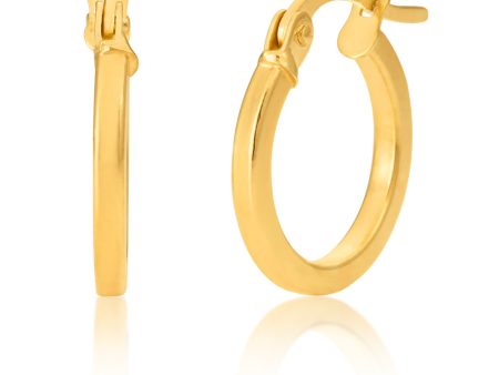 9ct 10mm Hoop Earrings 9Y Online