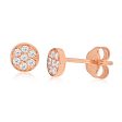 9ct Rose Gold Silver Filled Cubic Zirconia Round 5.5mm Stud Earrings Cheap