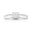 18ct White Gold Solitaire Ring With 0.5 Carat 4 Claw Set Diamond For Discount