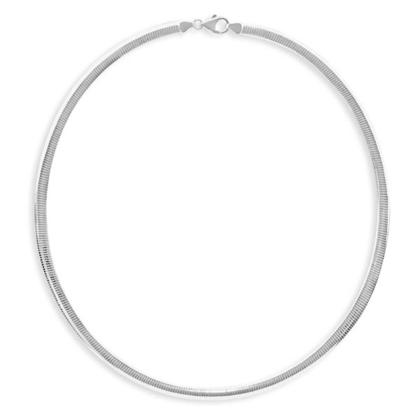 Sterling Silver Reversible Omega 5mm Chain Cheap