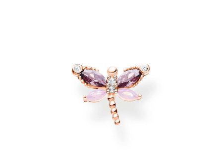 Thomas Sabo Rose Gold Plated Sterling Silver Dragonfly Single Stud *1 Earring Only* Online Hot Sale