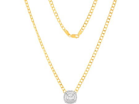 14ct Yellow Gold 1 2 Carat Diamond On 45cm Chain Online now