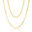 9ct Yellow Solid Gold 120 Gauge Curb 55cm Chain For Cheap