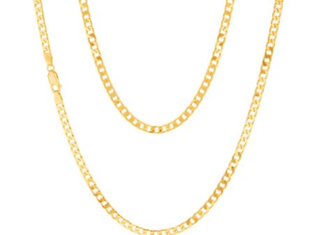 9ct Yellow Solid Gold 120 Gauge Curb 55cm Chain For Cheap