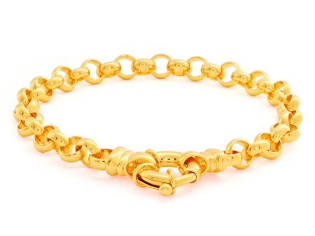 9ct Alluring Yellow Solid Gold Belcher Bracelet Cheap