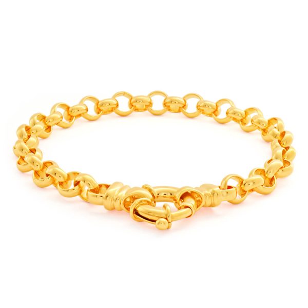 9ct Alluring Yellow Solid Gold Belcher Bracelet Cheap