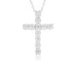 1 4 Carat Diamond Cross Pendant in Sterling Silver on 46cm Chain Cheap