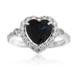 Sterling Silver Zirconia Heart Ring Hot on Sale