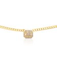 14ct Yellow Gold 1 2 Carat Diamond On 40cm Chain Supply