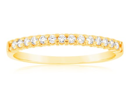 18ct Yellow Gold Ring With 0.15 Carats Of Diamonds Fashion