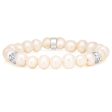 White 8-8.5mm Freshwater Pearl, Crystal and Charm Bracelet Supply