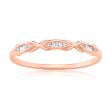 9ct Rose Gold Eternity Ring with 15 Diamonds For Discount