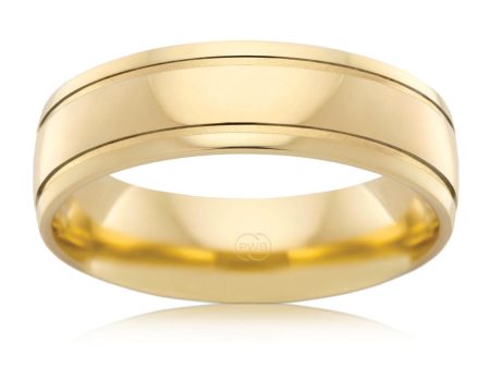 9ct Yellow Gold 6mm Half Round Ring Online now