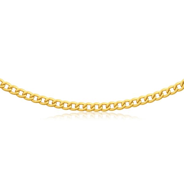 9ct Superb Yellow Gold Copper Filled Curb Chain Hot on Sale