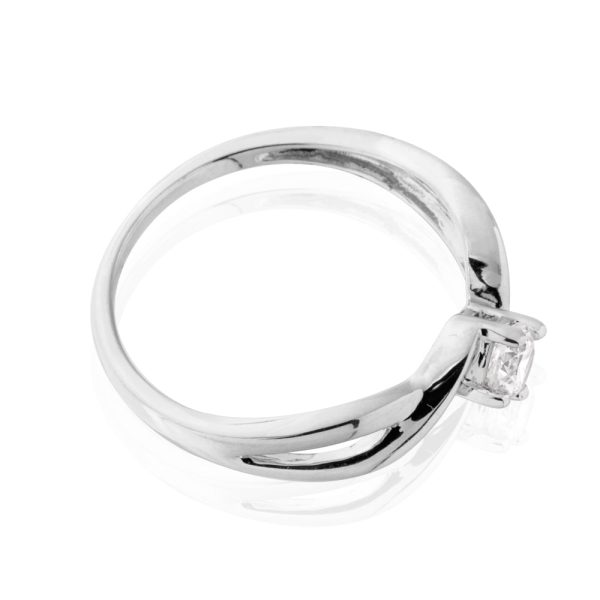 Sterling Silver Zirconia Weave Ring Online Hot Sale