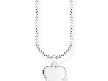 Sterling Silver Thomas Sabo Charm Club Large Heart Necklace 38-45cm Online now