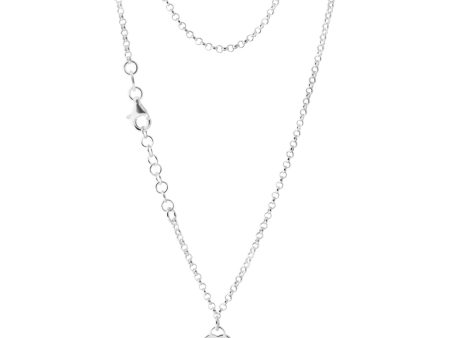 25cm Sterling Silver Heart Charm Trace Anklet Online